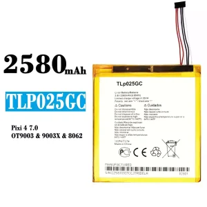 Replacement battery TLP025GC for Alcatel pixi 4 7.0