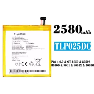 Replacement battery TLp025DC for Alcatel Pixi 4 6.0