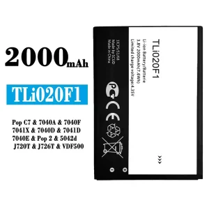 Replacement battery TLi020F1 for Alcatel Pop C7 / Pop 2