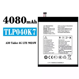 Replacement battery TLP040K7 for Alcatel A30 Tablet 4G LTE 9024W