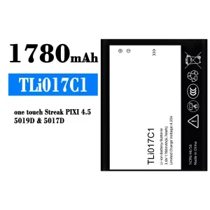 Replacement battery TLi017C1 for Alcatel One Touch Streak PIXI 4.5