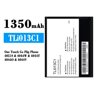 Replacement battery TLi013C1 for Alcatel One Touch Go Flip Phone 4051S/4044W/4044T/4044O/4044V