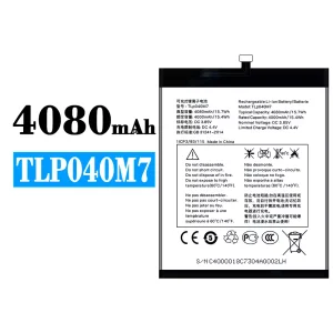 Replacement battery TLP040M7 for Alcatel
