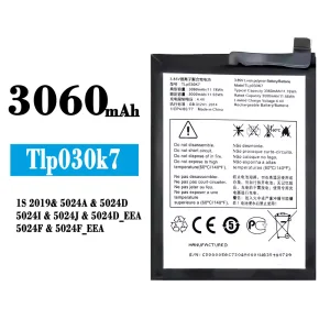 Replacement battery TLP030K7 for Alcatel 1s 2019