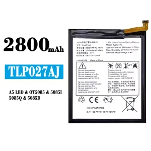 Replacement battery TLP027AJ for Alcatel A5 LED/OT5085/5085I/5085Q/5085D