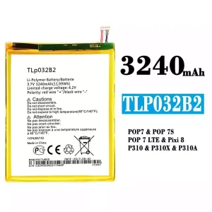 Replacement battery TLP032B2 for Alcatel POP 7/POP 7S/POP 7 LTE/Pixi 8