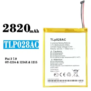 Replacement battery TLp028AC for Alcatel Pixi 3 7.0