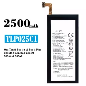 Replacement battery TLP025C1 for Alcatel One Touch Pop 4+/Pop 4 Plus