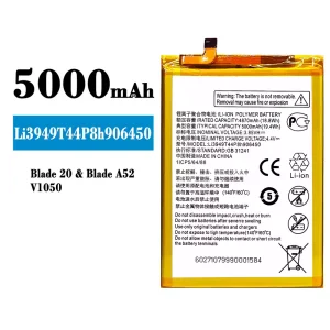 Replacement battery Li3949T44P8h906450 for ZTE Blade 20/Blade A52