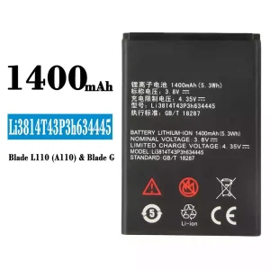 Replacement battery Li3814T43P3h634445 for ZTE Blade L110(A110)/Blade G