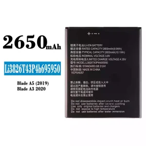 Replacement battery Li3826T43P4h695950 for ZTE Blade A5(2019)/A3 (2020)