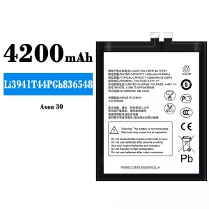 Replacement battery Li3941T44PGh836548 for ZTE Axon 30