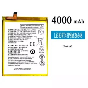 Replacement battery Li3839T43P8h826348 for ZTE Blade A7