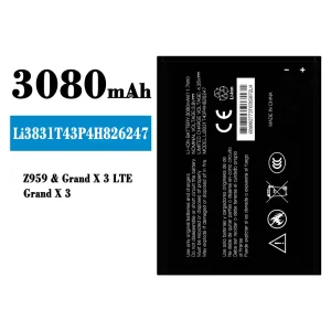 Replacement battery Li3831T43P4H826247 for ZTE Z959/Grand X 3