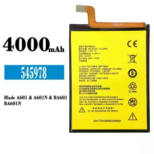 Replacement battery 545978 for ZTE Blade A601/A601N/BA601/BA601N