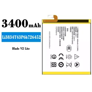 Replacement battery Li3834T43P6h726452 for ZTE Blade V2 Lite