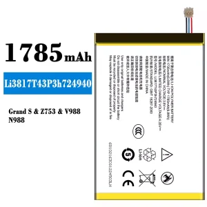 Replacement battery Li3817T43P3h724940 for ZTE Grand S/Z753/V988/N988