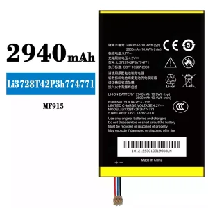 Replacement battery Li3728T42P3h774771 for ZTE MF915