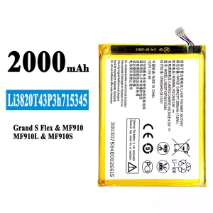 Replacement battery Li3820T43P3h715345 for ZTE Grand S Flex/MF910/MF910L/MF910S