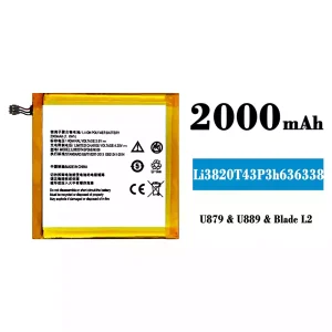 Replacement battery Li3820T43P3h636338 for ZTE BLADE L2