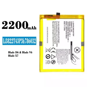 Replacement battery Li3822T43P3h786032 for ZTE Blade D6/Blade V6/Blade X7