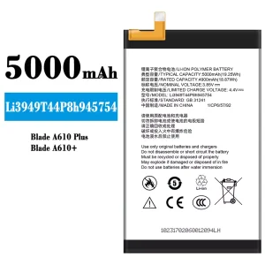 Replacement battery Li3949T44P8h945754 for ZTE Blade A610+/A610 PLUS