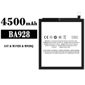 Replacement battery BA928 for Meizu 16T/M1928/M928Q