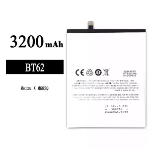 Replacement battery BT62 for Meizu X/M682Q