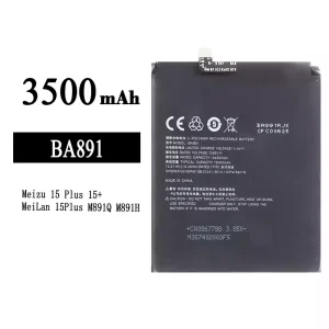 Replacement battery BA891 for Meizu 15 Plus