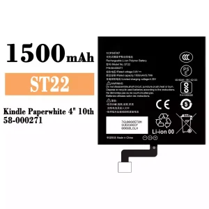 Replacement battery ST22 for Amazon Kindle Paperwhite 4"10th/58-000271