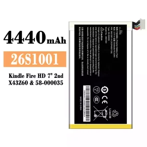 Replacement battery 26S1001 for Amazon Kindle Fire HD 7"2nd/58-000035