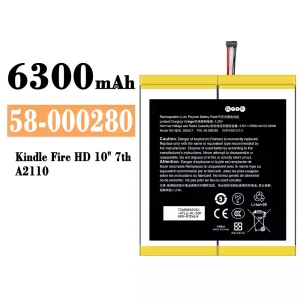 Replacement battery 58-000280 for Amazon Kindle Fire HD 10" 7th/A2110