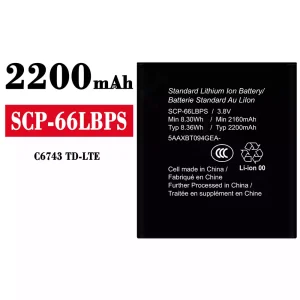 Replacement battery SCP-66LBPS for Kyocera C6743 TD-LTE