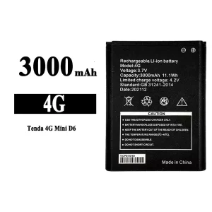 Replacement battery 4G for Tenda 4G Mini D6