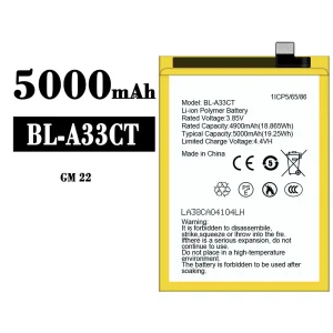 Replacement battery BL-A33CT for General Mobile GM 22