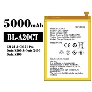 Replacement battery BL-A20CT for General Mobile GM 21/GM 21 Pro/Omix X300/Omix X400/Omix X500