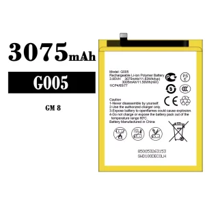 Replacement battery G005 for General Mobile GM 8