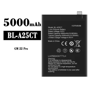 Replacement battery BL-A25CT for General Mobile GM 22 Pro