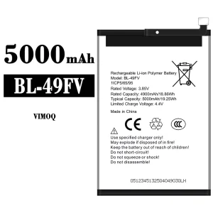 Replacement battery BL-49FV for VIMOQ