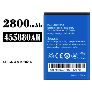Replacement battery 455880AR for YES Altitude 4