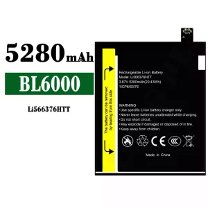 Replacement battery Li566376HTT for Blackview BL6000