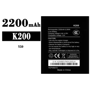 Replacement battery K200 for Wiko Y50