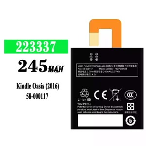 Replacement battery 223337 for Amazon Kindle Oasis (2016)/58-000117