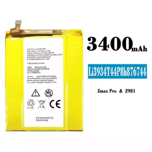 Replacement battery Li3934T44P8H876744 for ZTE Zmax Pro