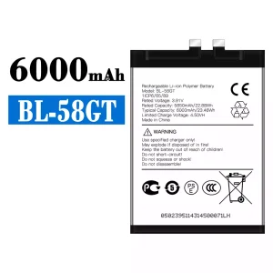 Replacement battery BL-58GT for Tecno